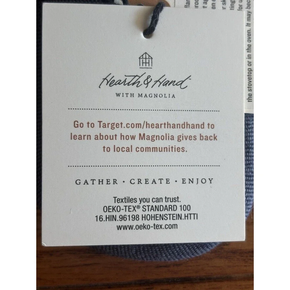 Panhandles Mitt Navy Denim Hearth & Hand With Magnolia Set Of 2